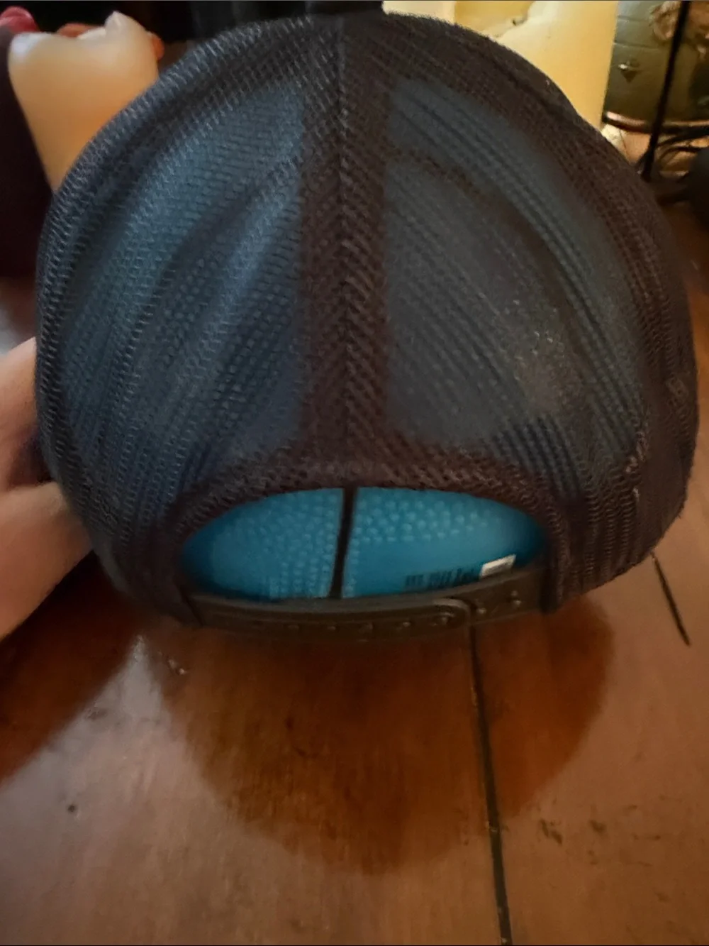 Black Cap with Green Embroidered Logo